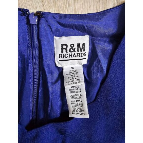 R & M Richard's Size 16 Royal Blue Dress and Blazer - Picture 5 of 12